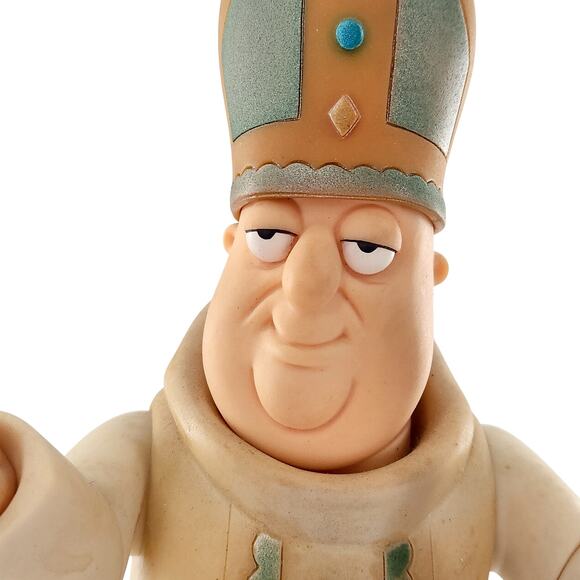 The Pope Family Guy Series 3 2005 Mezco Toys Action Figure with Hat and Staff - Picture 3 of 9